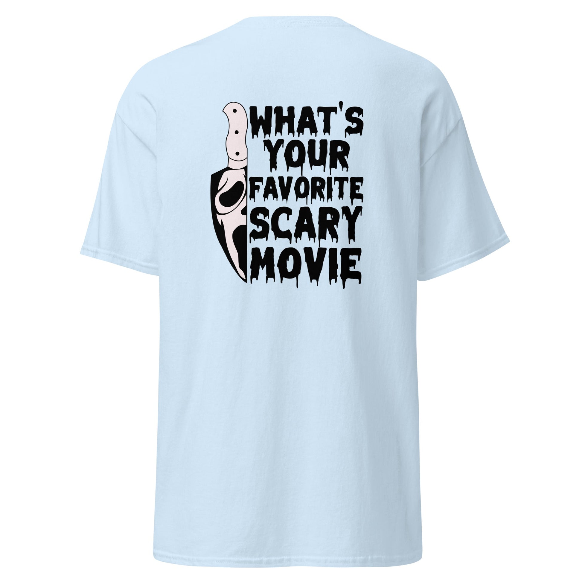 Favourite Horror Movie | Horror T-Shirt - Light Blue - T-Shirts Online