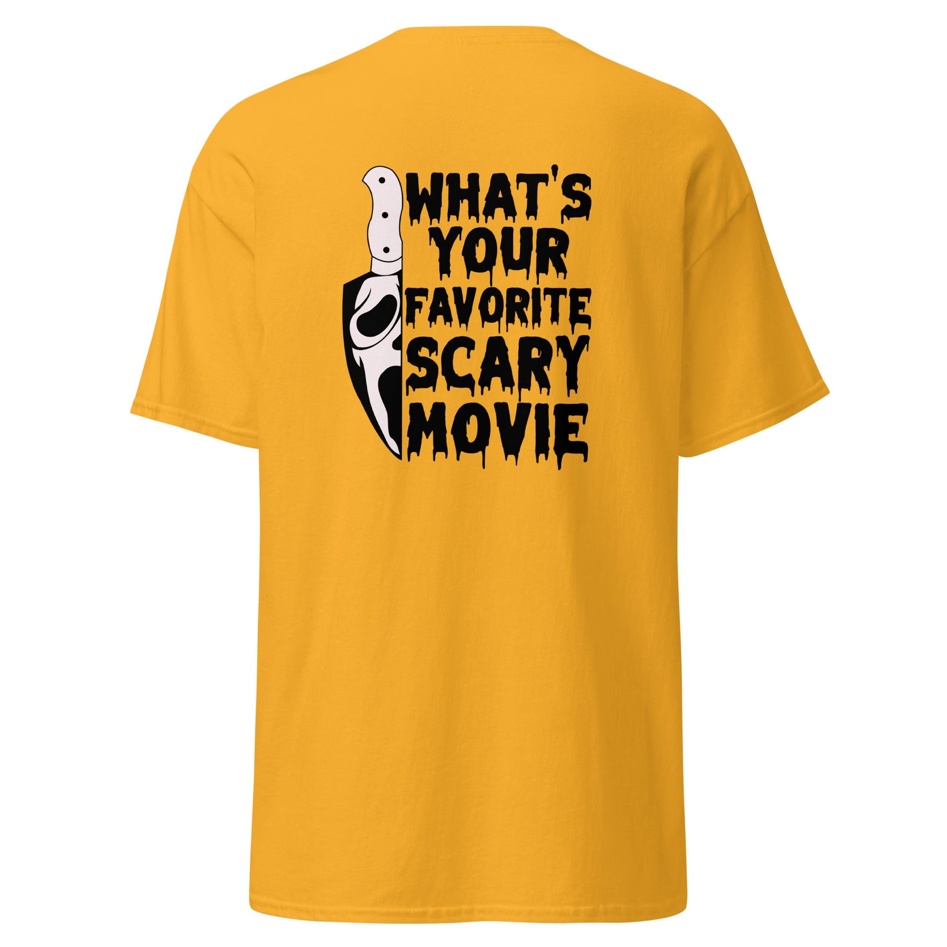 Favourite Horror Movie | Horror T-Shirt - Gold - T-Shirts Online