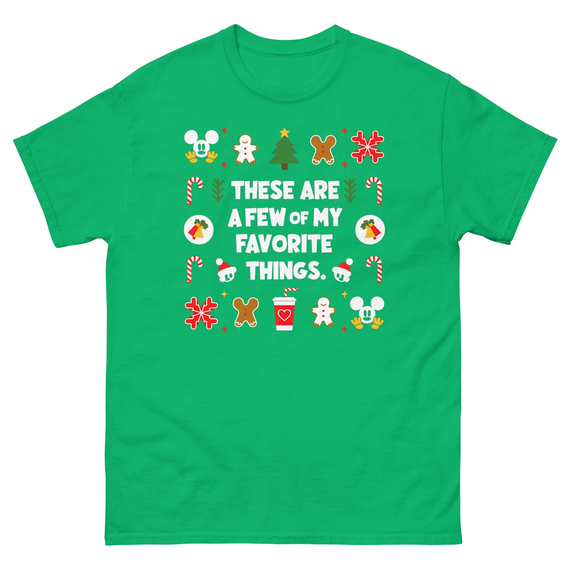 Favourite Things | Christmas T-Shirt - Irish Green - T-Shirts Online
