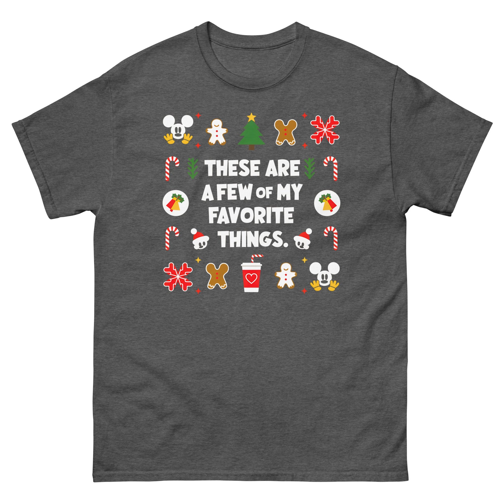 Favourite Things | Christmas T-Shirt - Dark Heather - T-Shirts Online