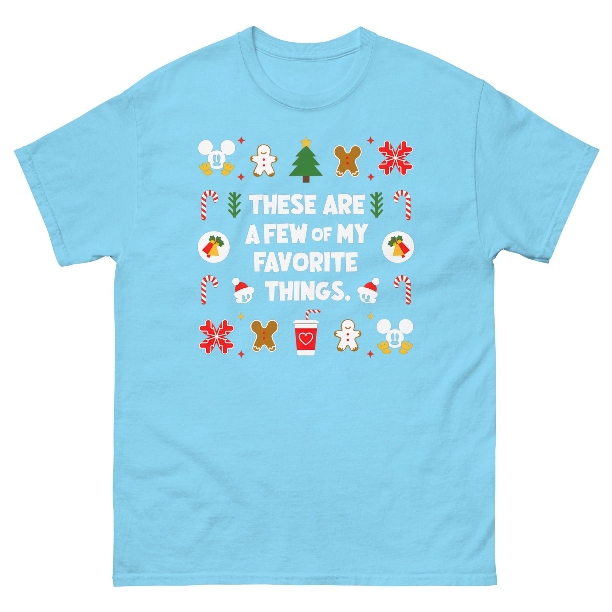 Favourite Things | Christmas T-Shirt - Sky - T-Shirts Online