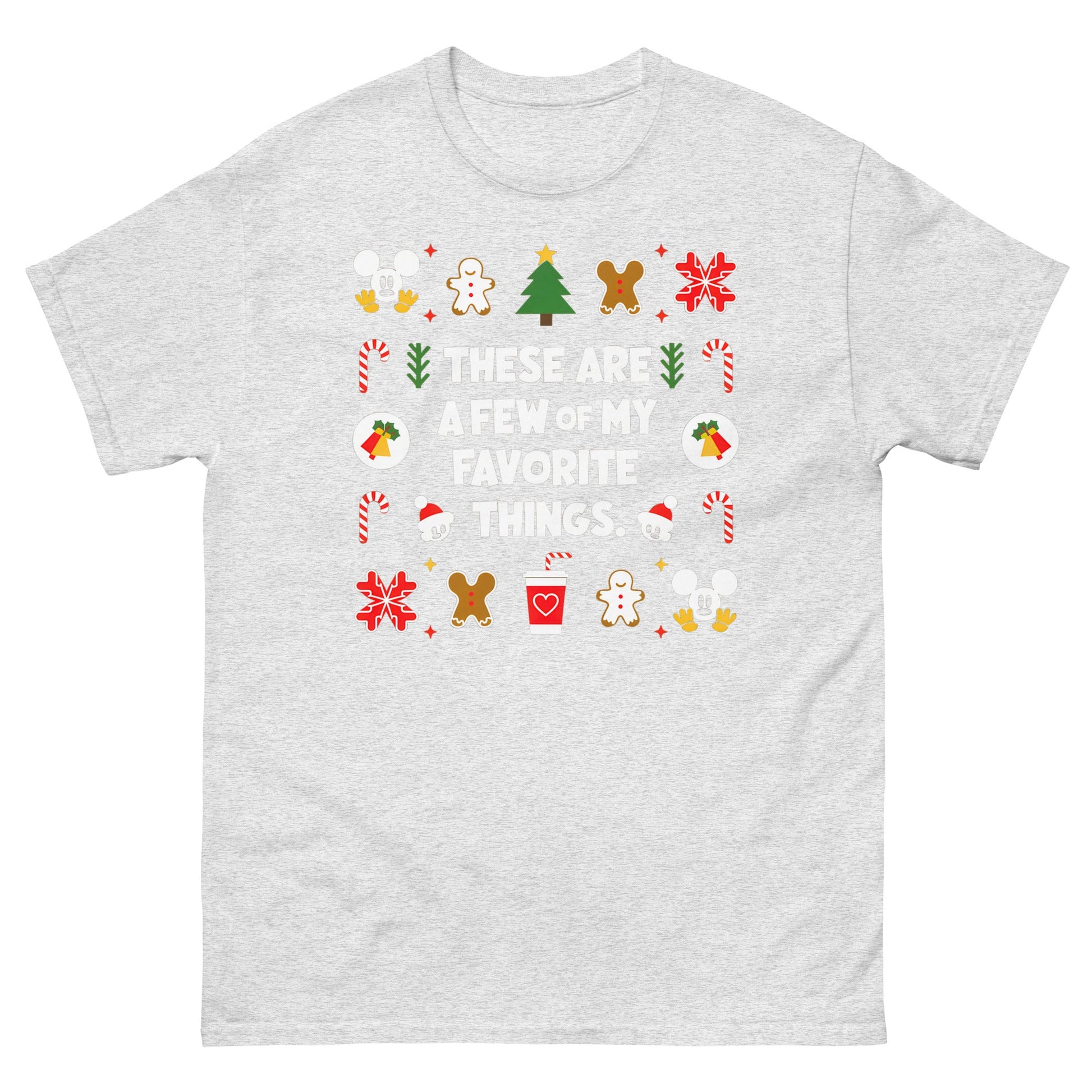Favourite Things | Christmas T-Shirt - Ash - T-Shirts Online