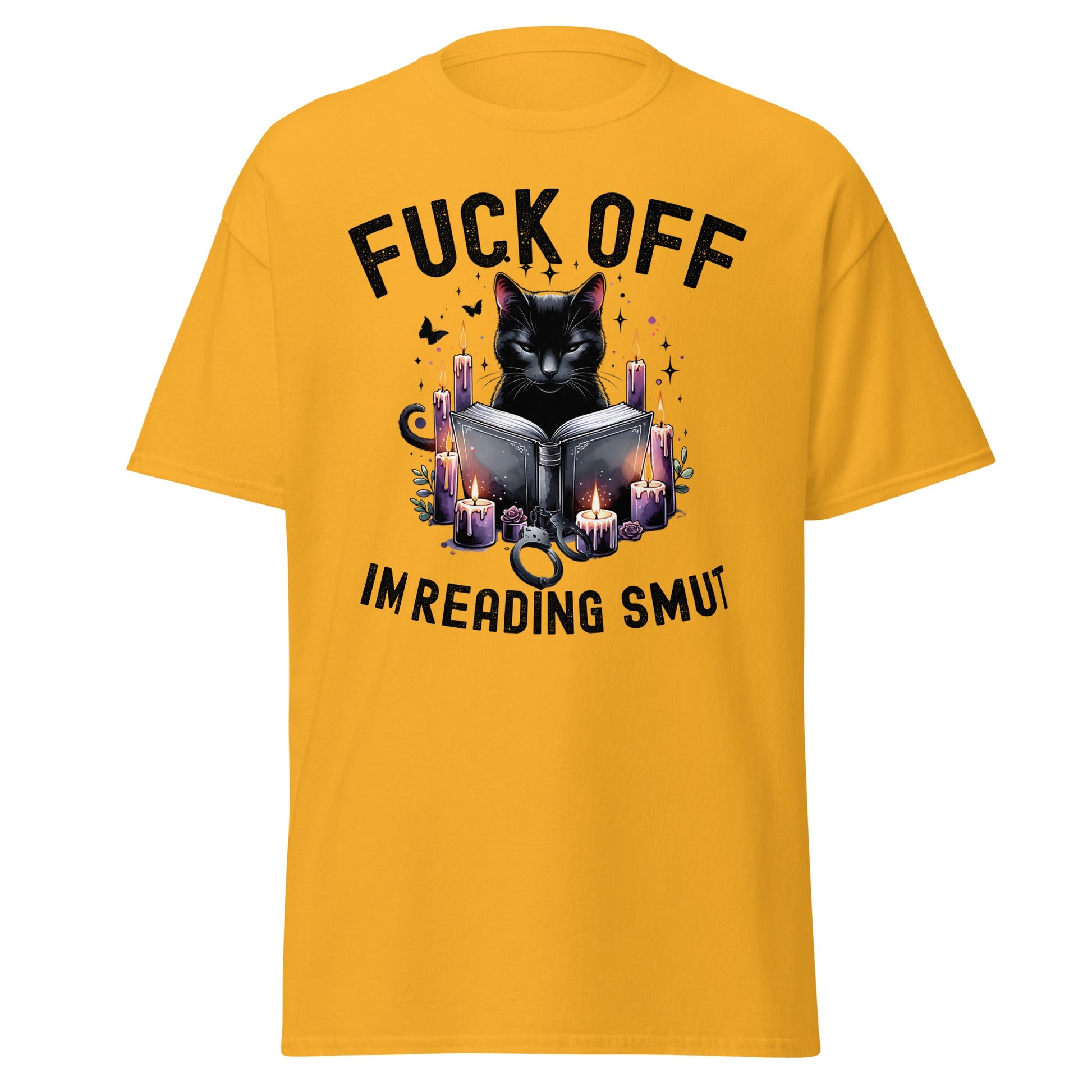 F#ck off I'm Reading Smut | Adult T-Shirt - Gold - T-Shirts Online