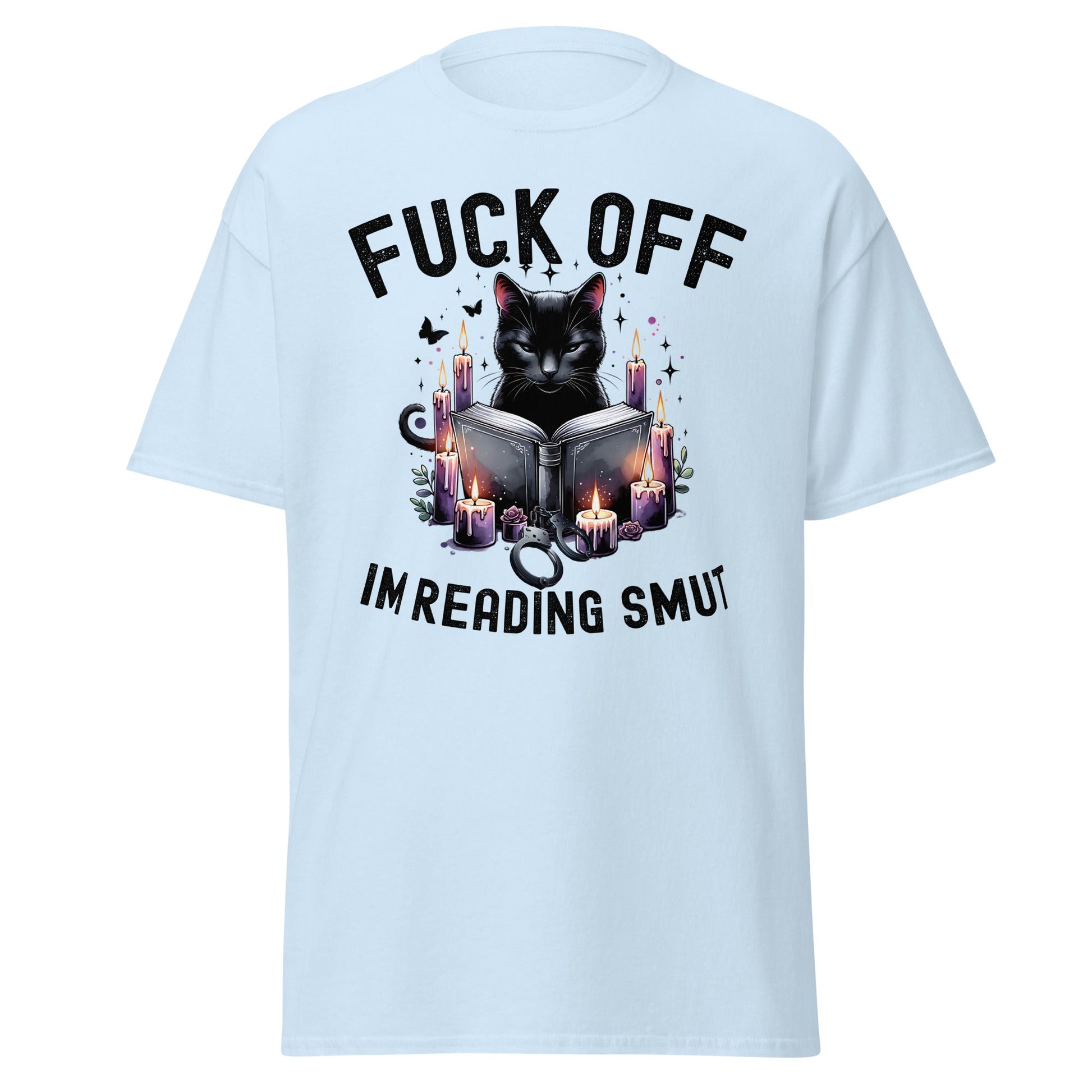 F#ck off I'm Reading Smut | Adult T-Shirt - Light Blue - T-Shirts Online