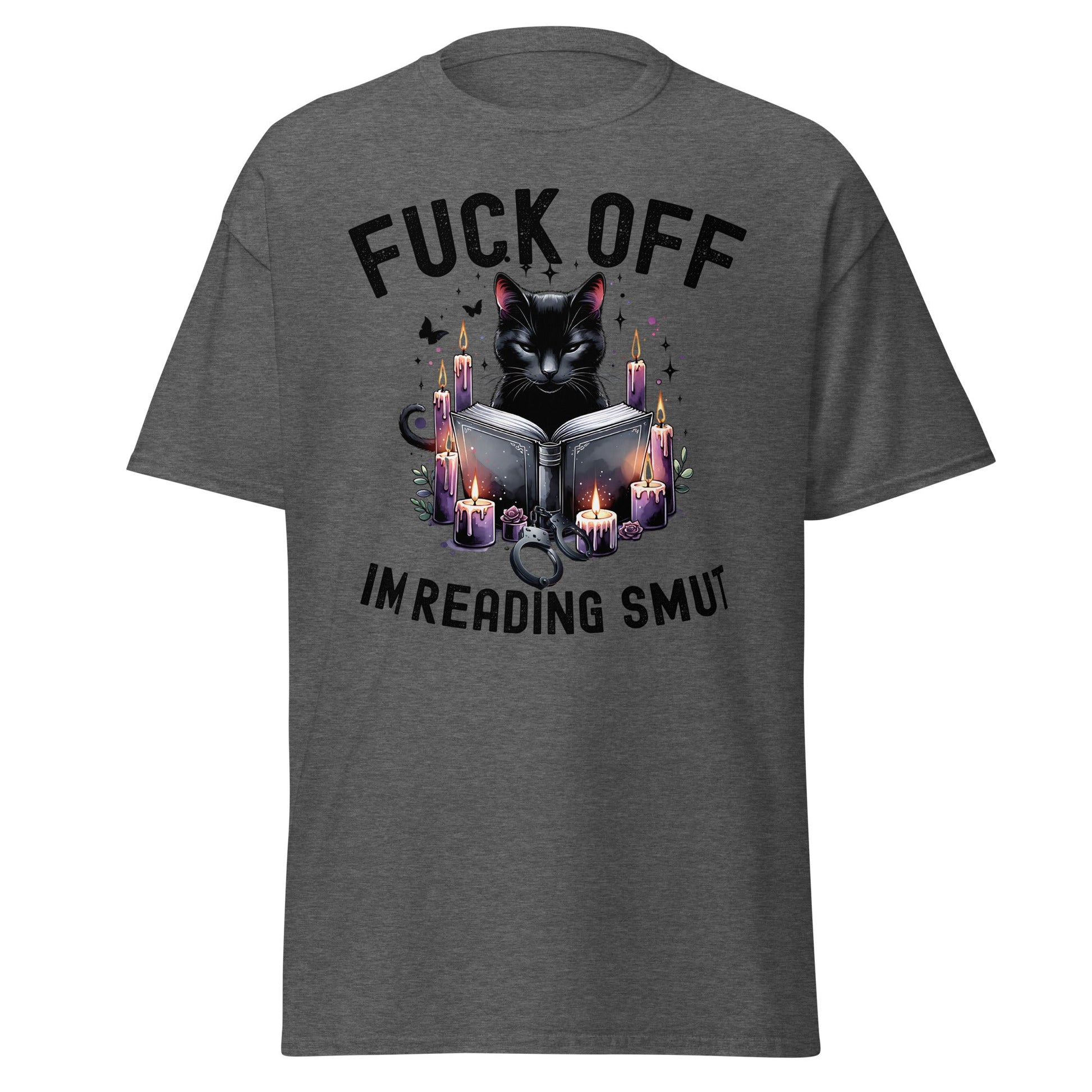 F#ck off I'm Reading Smut | Adult T-Shirt - Dark Heather - T-Shirts Online