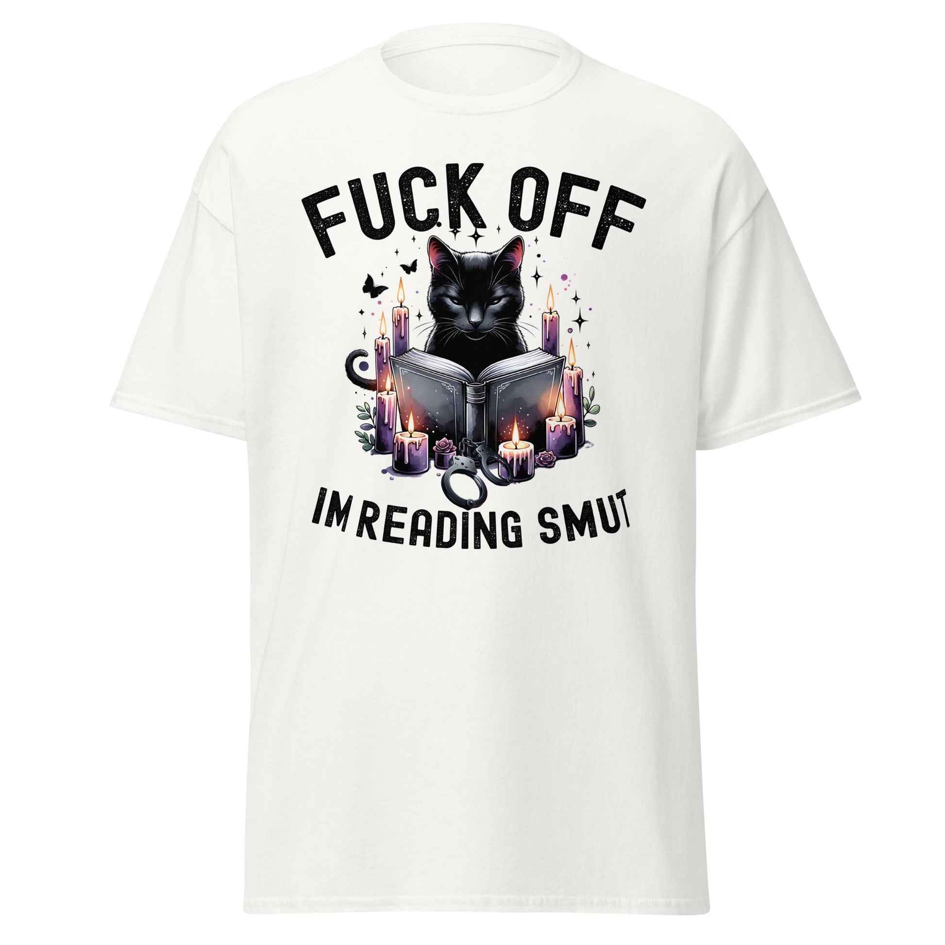 F#ck off I'm Reading Smut | Adult T-Shirt - White - T-Shirts Online