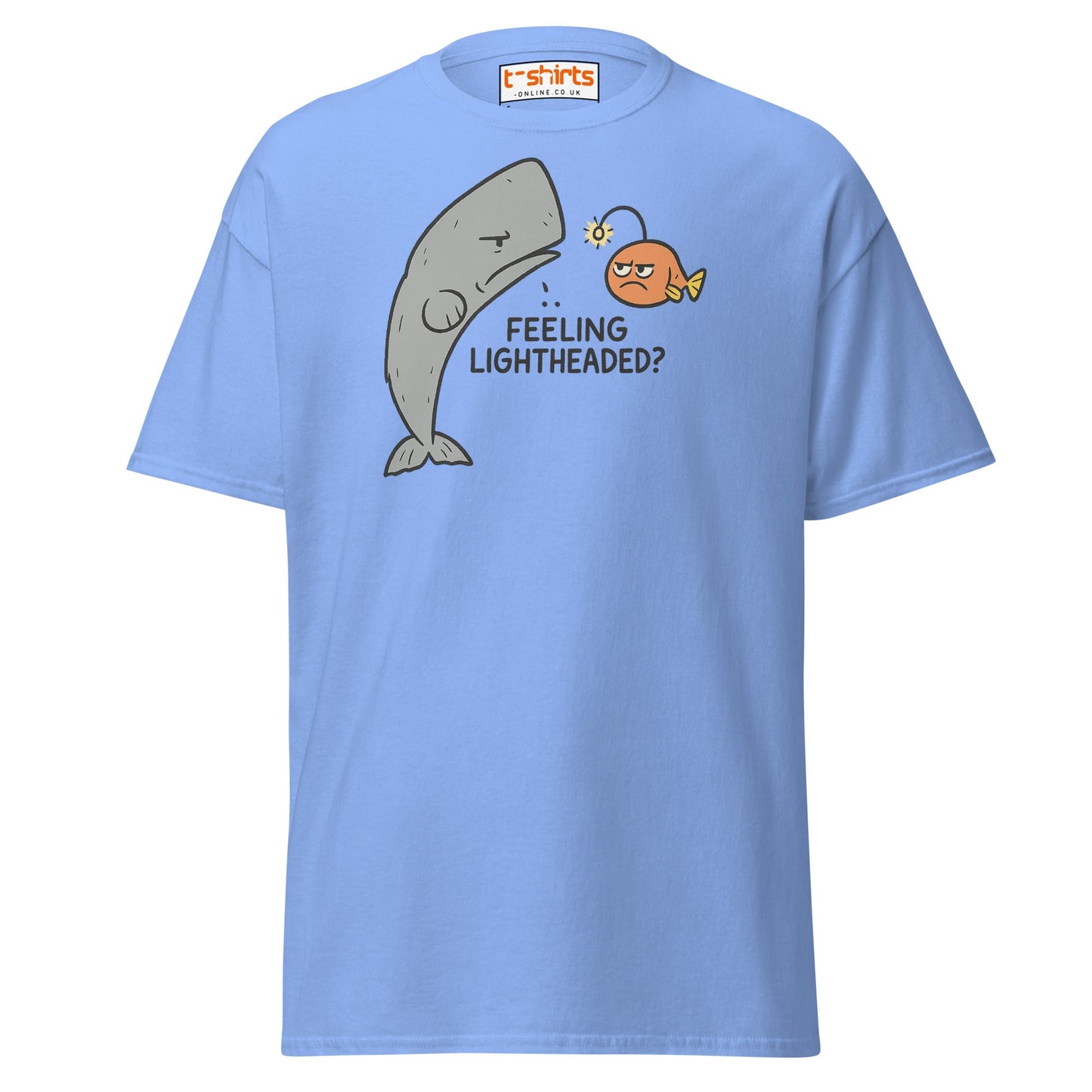 Feeling Lightheaded? Funny Fish Pun T-Shirt - Carolina Blue - T-Shirts Online