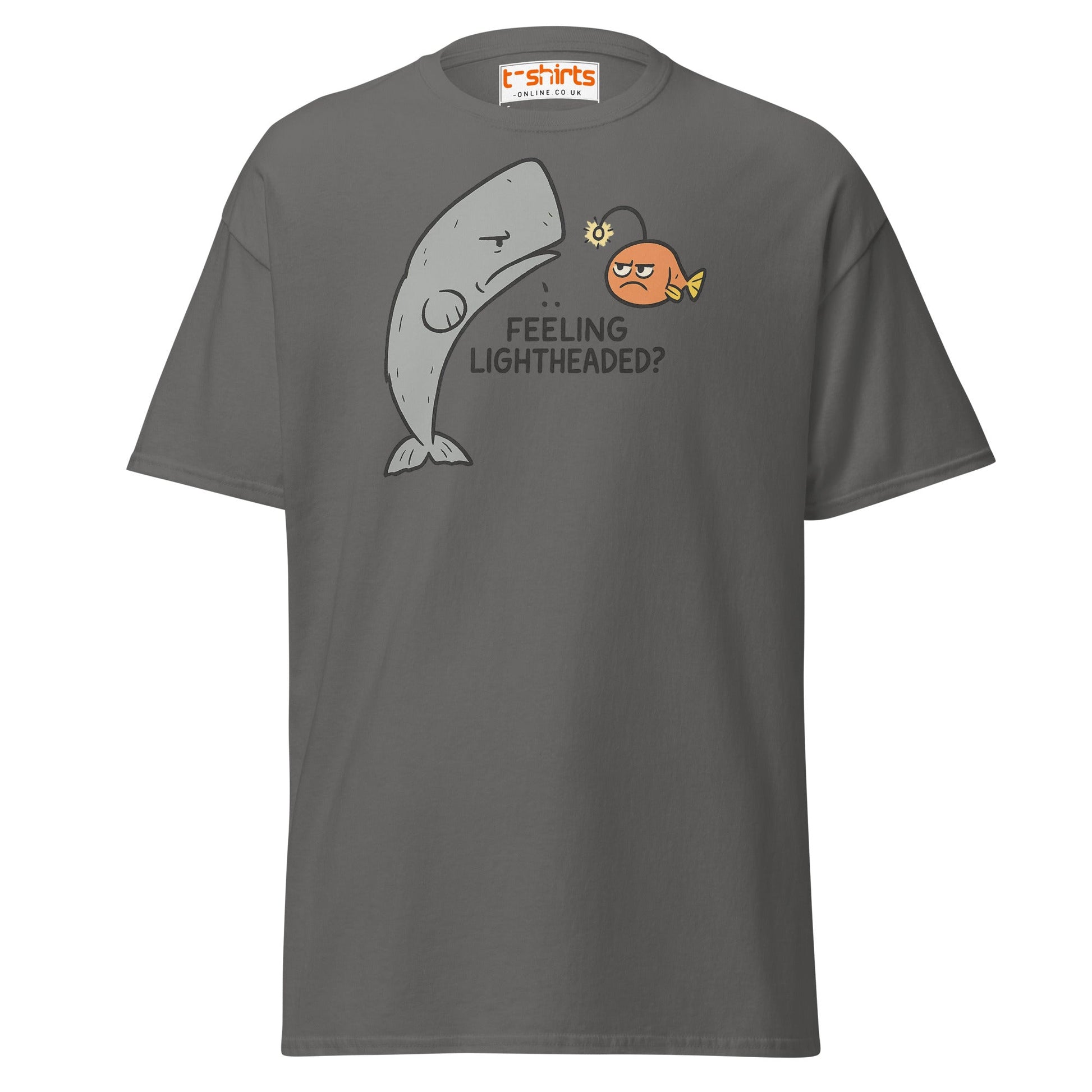Feeling Lightheaded? Funny Fish Pun T-Shirt - Charcoal - T-Shirts Online