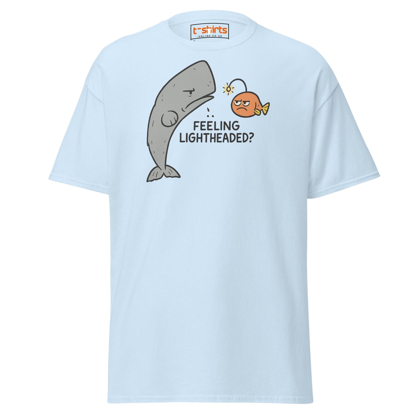 Feeling Lightheaded? Funny Fish Pun T-Shirt - Light Blue - T-Shirts Online