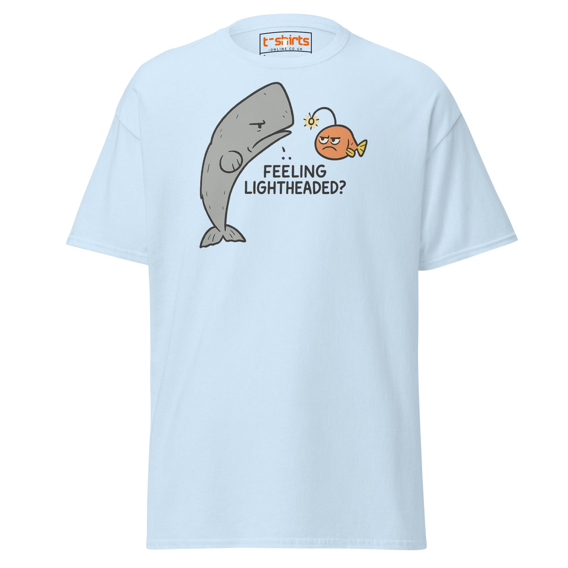 Feeling Lightheaded? Funny Fish Pun T-Shirt - Light Blue - T-Shirts Online