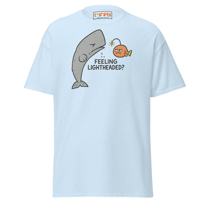 Feeling Lightheaded? Funny Fish Pun T-Shirt - Light Blue - T-Shirts Online