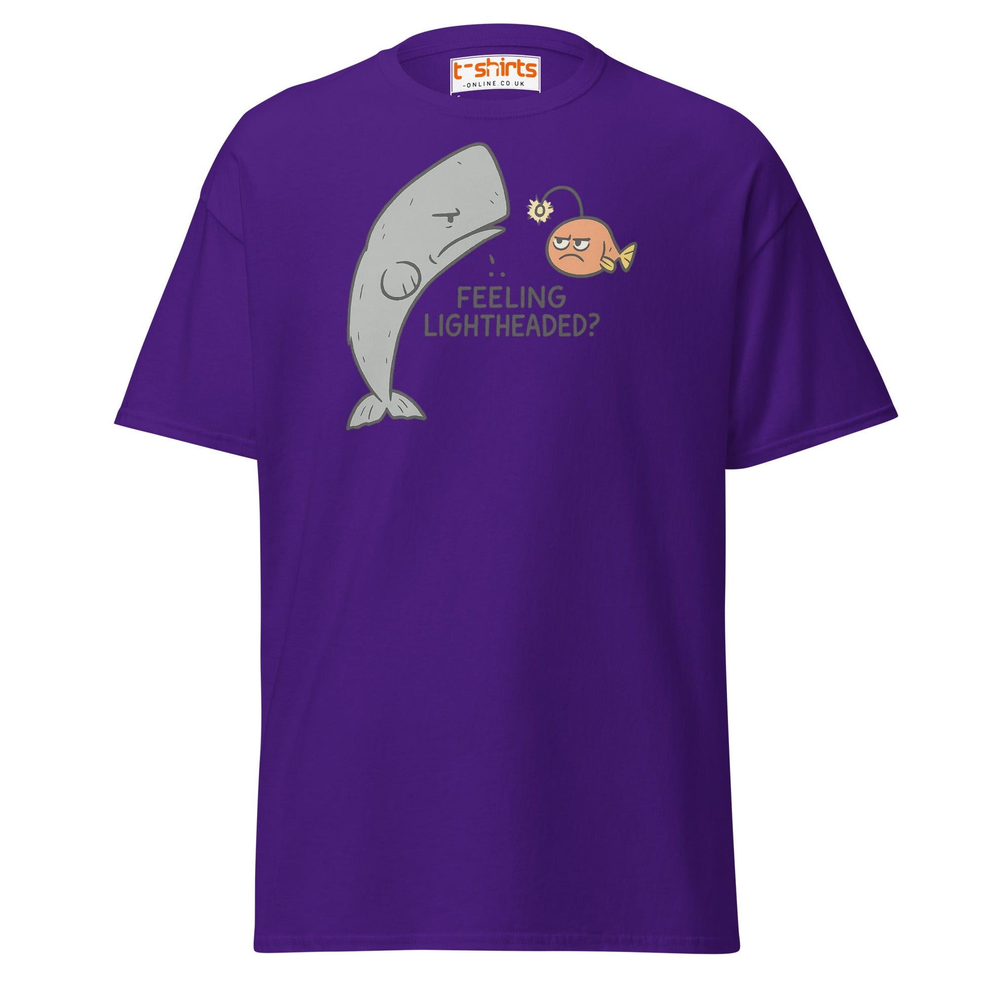 Feeling Lightheaded? Funny Fish Pun T-Shirt - Purple - T-Shirts Online