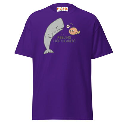 Feeling Lightheaded? Funny Fish Pun T-Shirt - Purple - T-Shirts Online