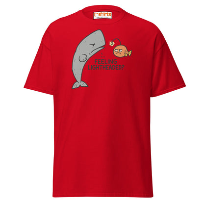 Feeling Lightheaded? Funny Fish Pun T-Shirt - Red - T-Shirts Online