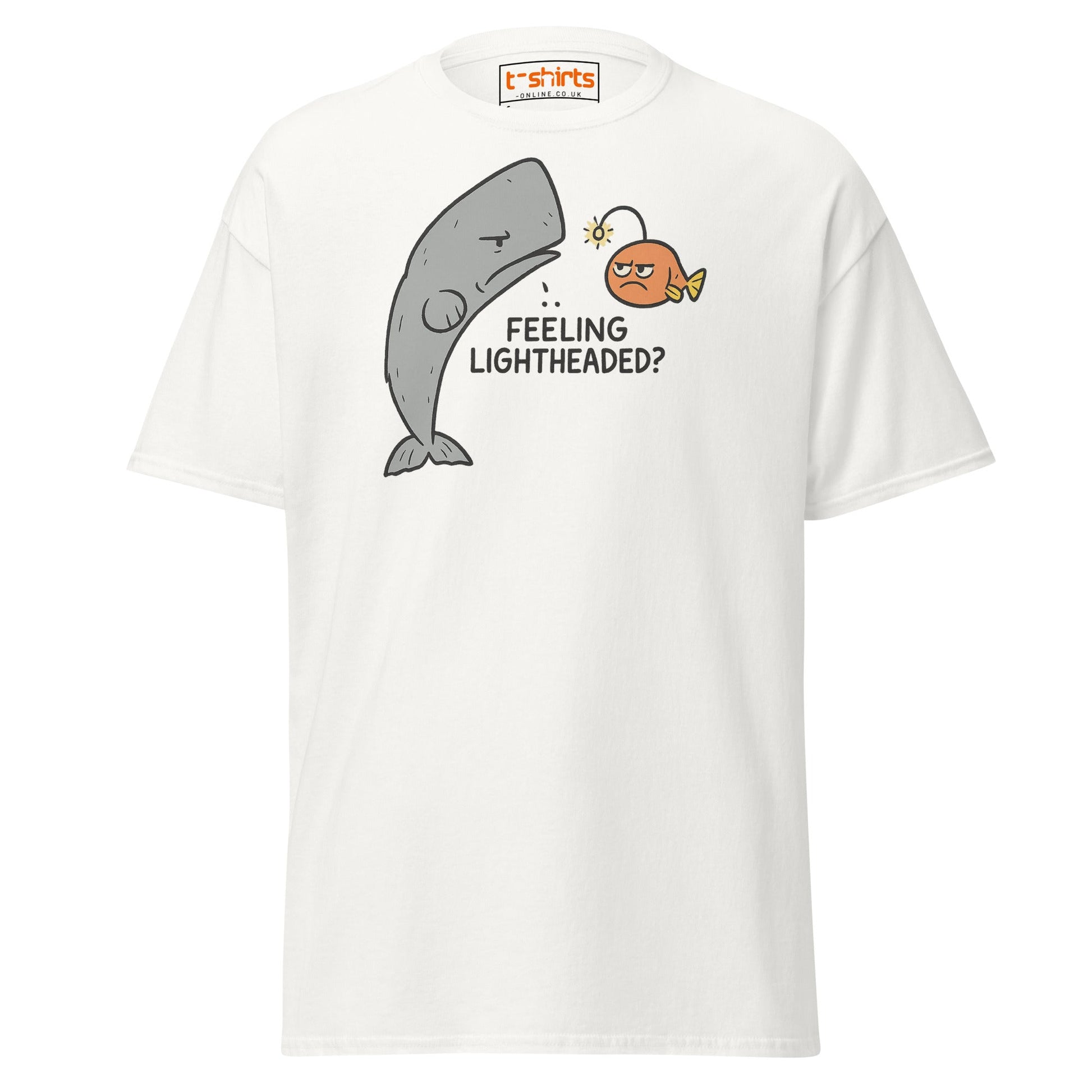 Feeling Lightheaded? Funny Fish Pun T-Shirt - White - T-Shirts Online