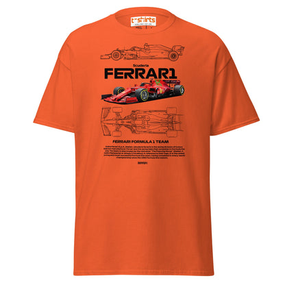 Ferrari Formula 1 T-Shirt | Racing Team Fan Tee - Orange - T-Shirts Online