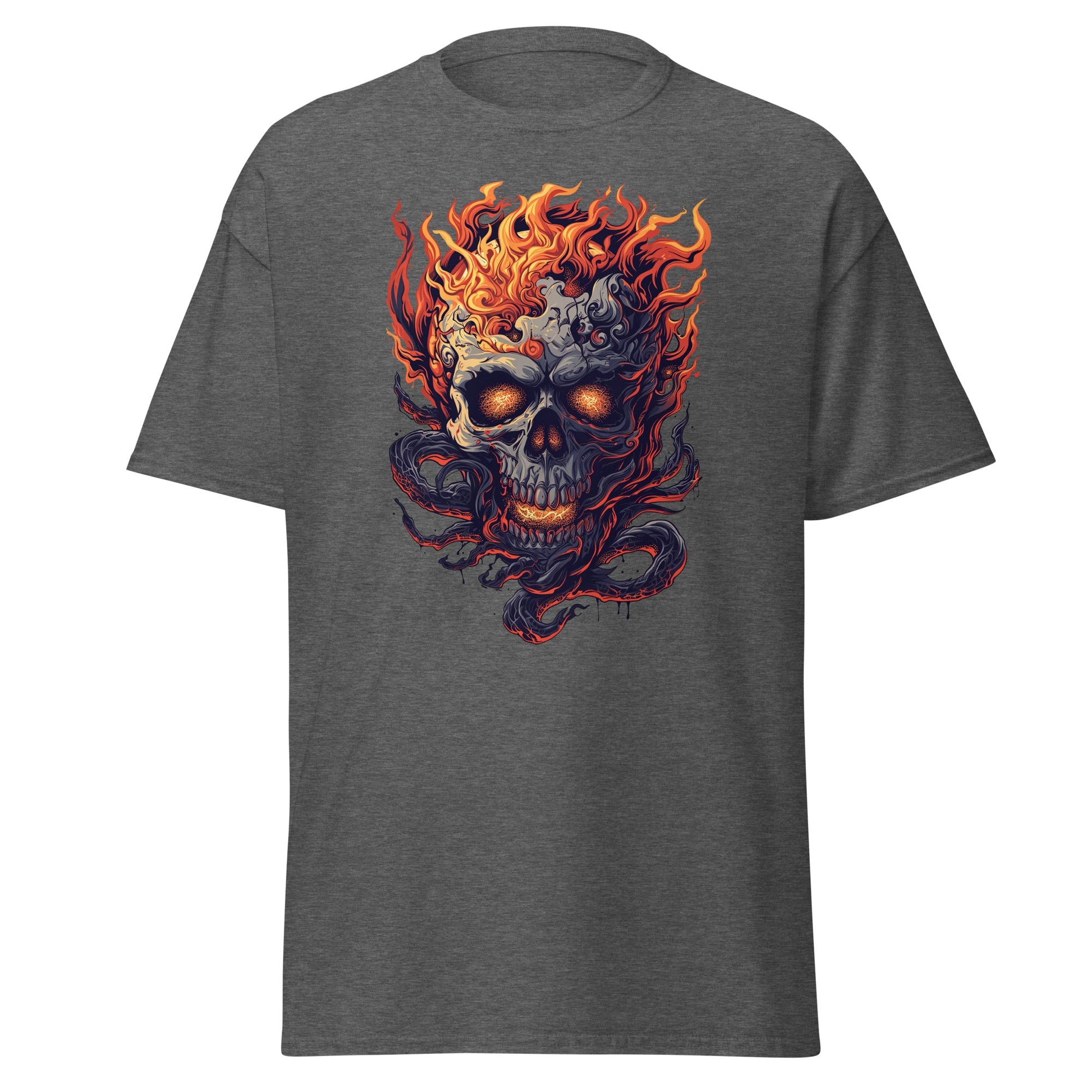 Fiery Skull | Skull T-Shirt - T-Shirts Online