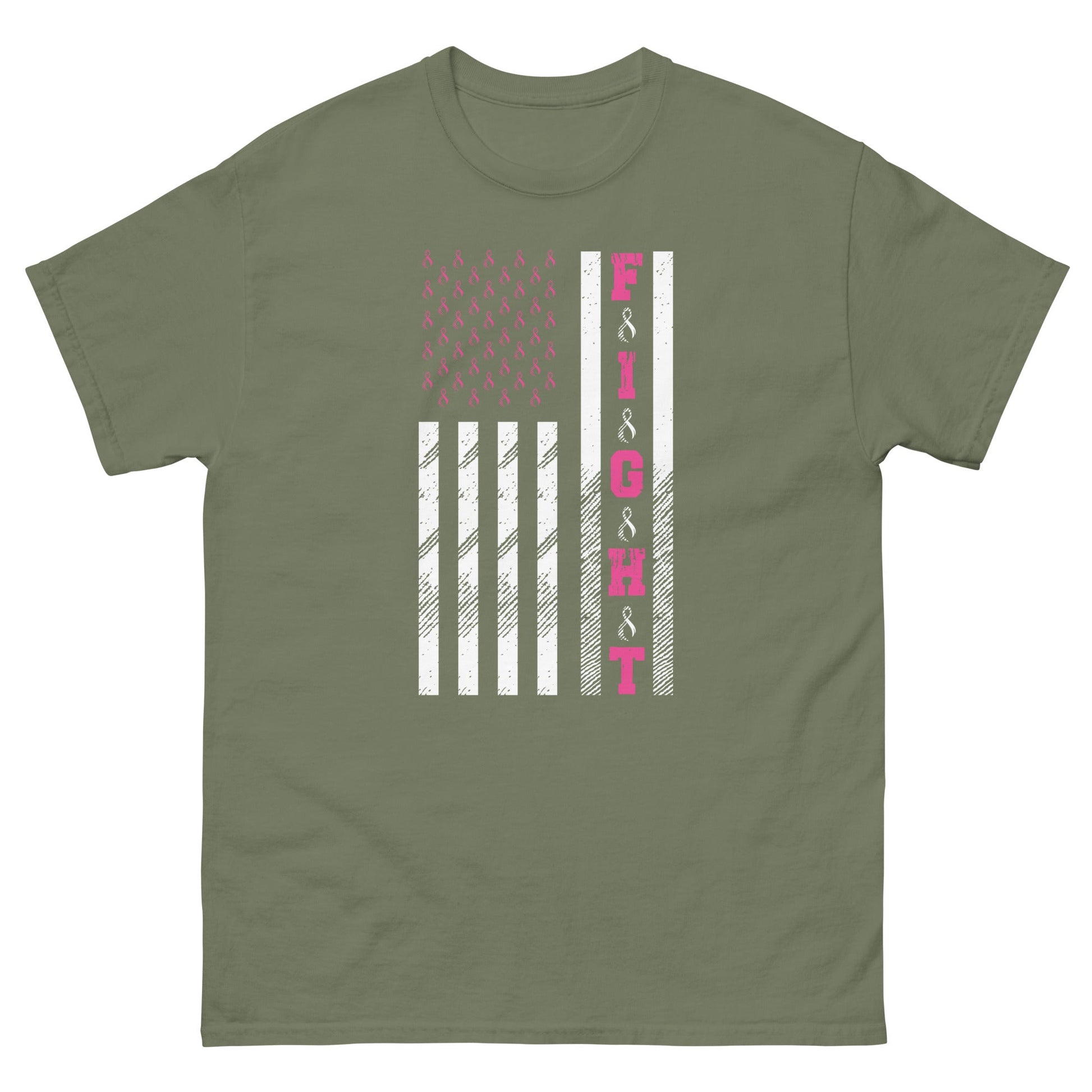 Fight Cancer | Unisex T-Shirt - Military Green - T-Shirts Online
