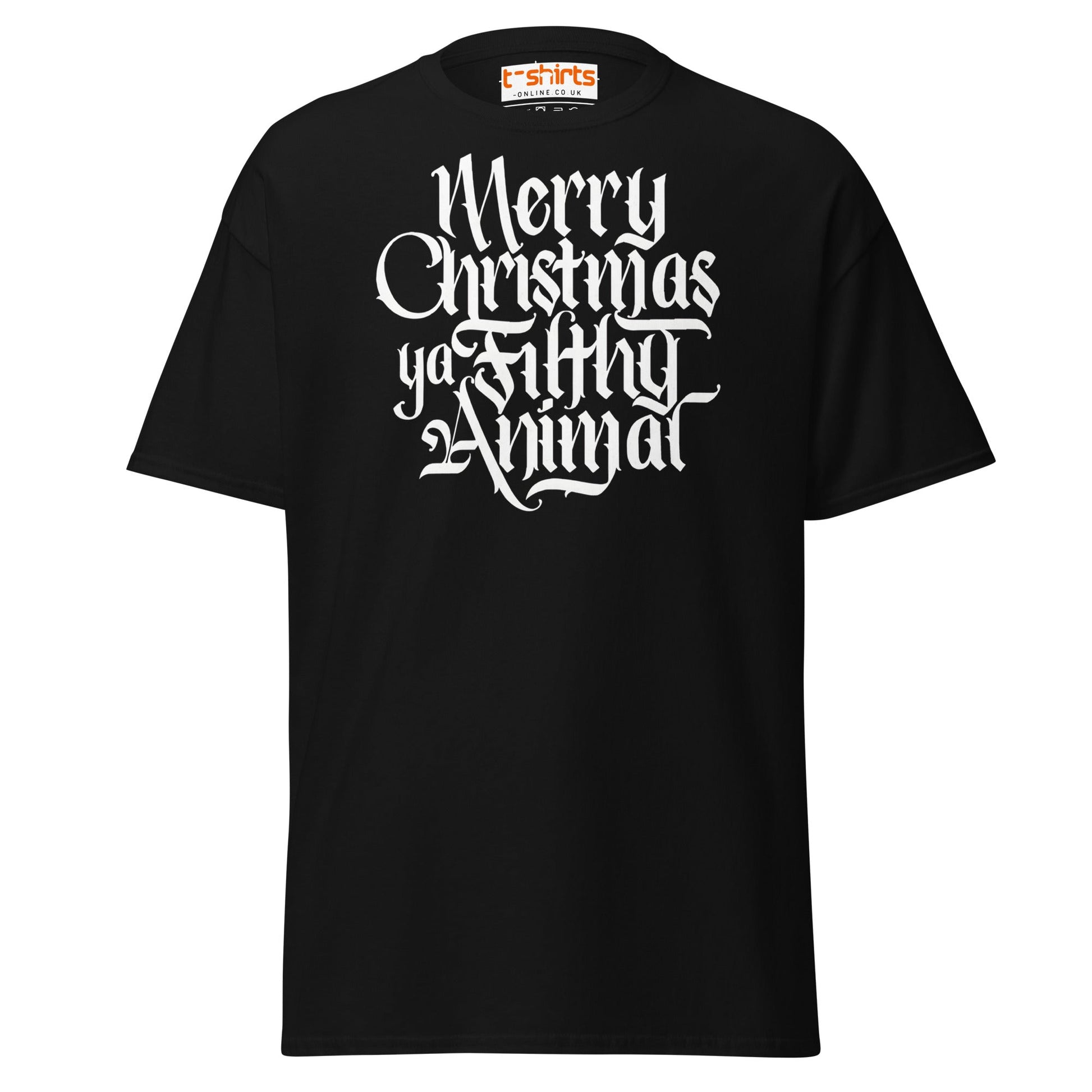 Filthy Animal Christmas T-Shirt | Home Alone Quote - Black - T-Shirts Online
