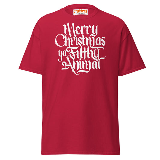 Filthy Animal Christmas T-Shirt | Home Alone Quote - Cardinal - T-Shirts Online