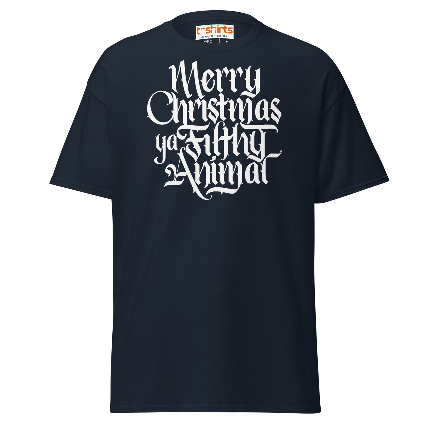 Filthy Animal Christmas T-Shirt | Home Alone Quote - Navy - T-Shirts Online