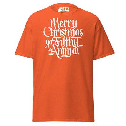 Filthy Animal Christmas T-Shirt | Home Alone Quote - Orange - T-Shirts Online