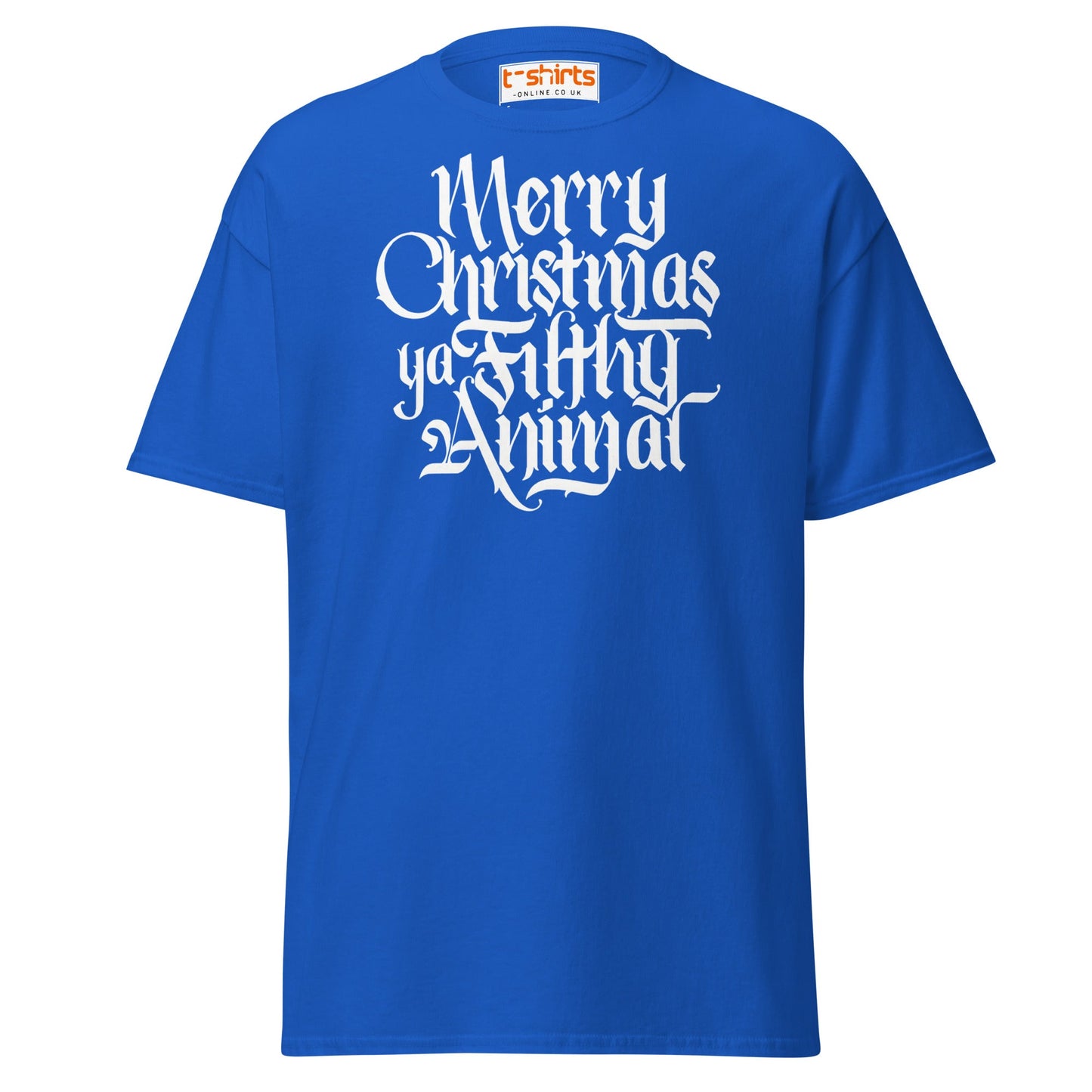Filthy Animal Christmas T-Shirt | Home Alone Quote - Royal - T-Shirts Online