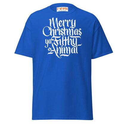Filthy Animal Christmas T-Shirt | Home Alone Quote - Royal - T-Shirts Online