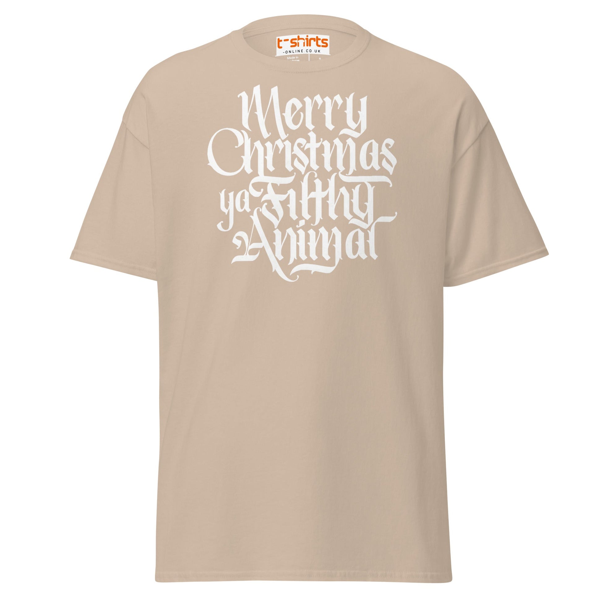 Filthy Animal Christmas T-Shirt | Home Alone Quote - Sand - T-Shirts Online