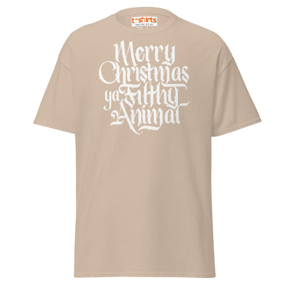 Filthy Animal Christmas T-Shirt | Home Alone Quote - Sand - T-Shirts Online