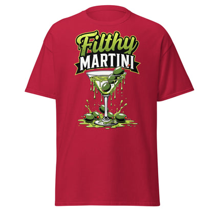 Filthy Martini T-Shirt – Funny Dirty Olive Cocktail Tee - Cardinal - T-Shirts Online
