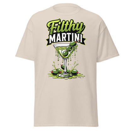 Filthy Martini T-Shirt – Funny Dirty Olive Cocktail Tee - Natural - T-Shirts Online