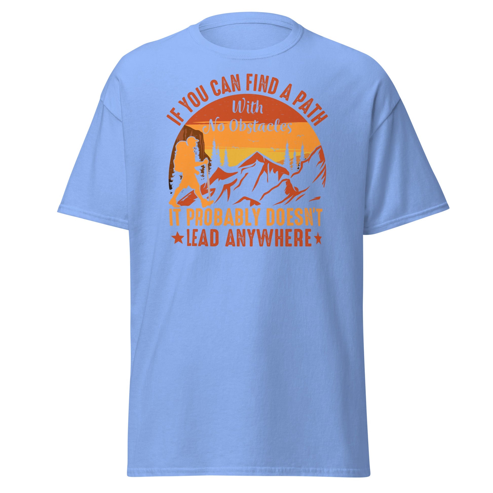 Find a Path | Hiking T-Shirt - Carolina Blue - T-Shirts Online