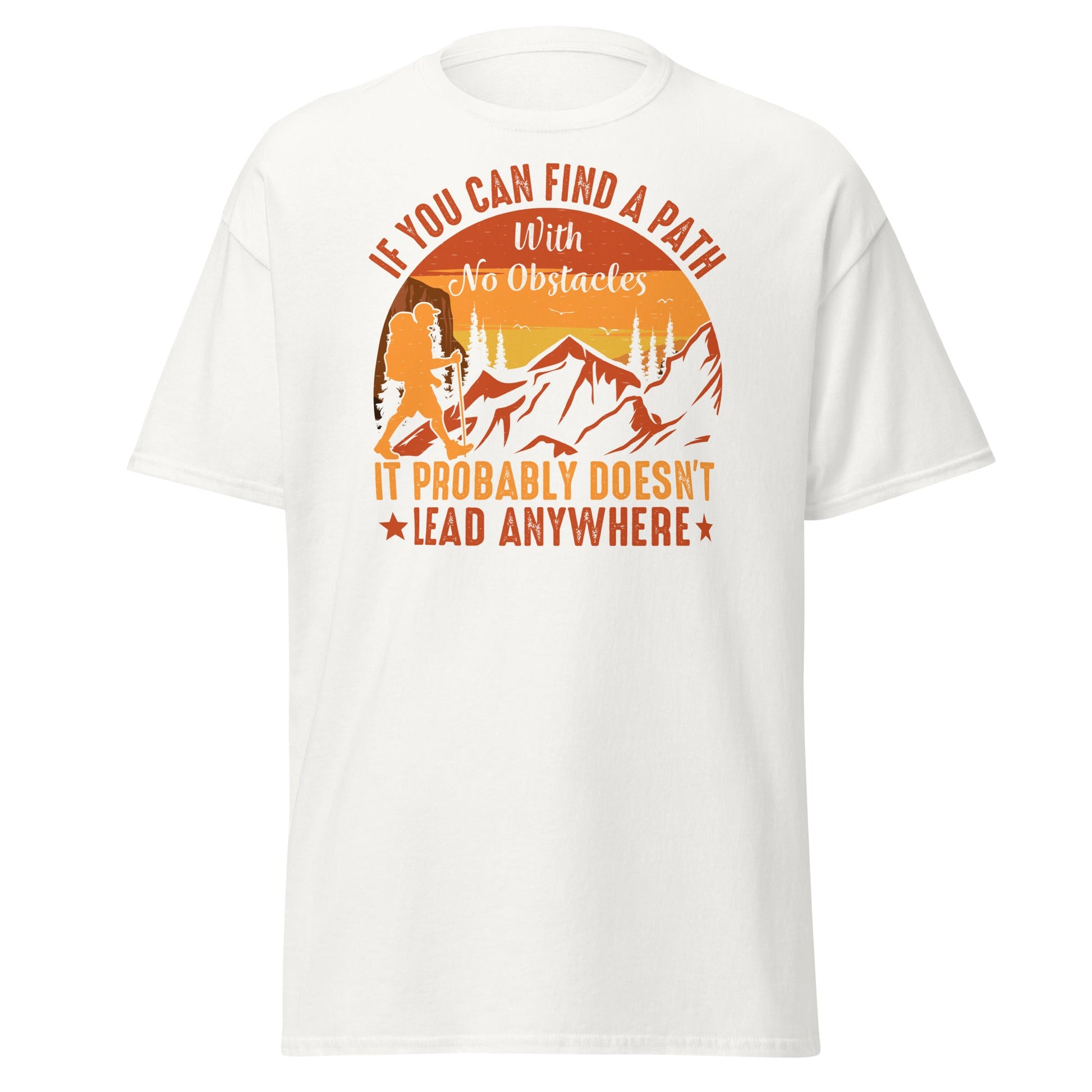 Find a Path | Hiking T-Shirt - White - T-Shirts Online