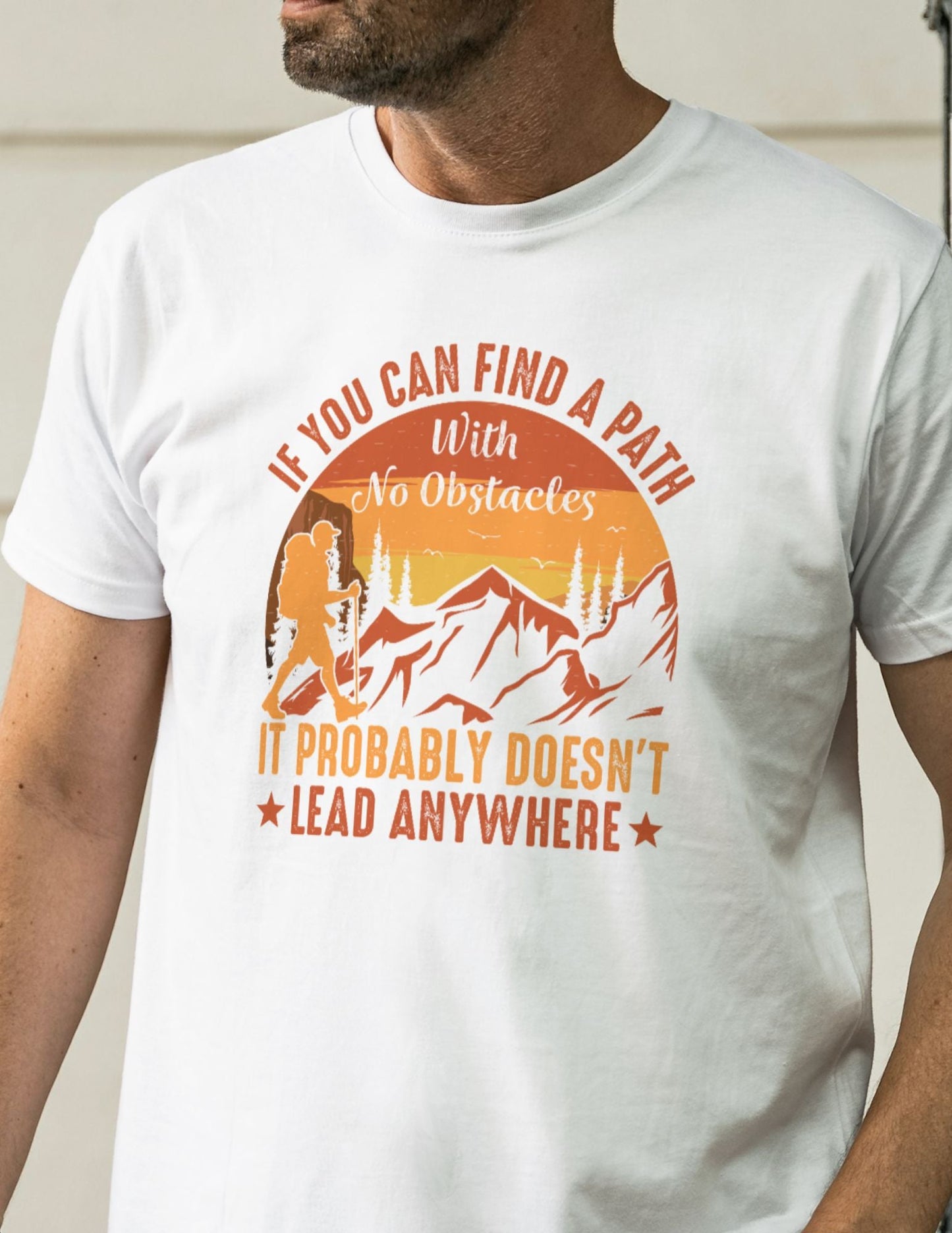 Find a Path | Hiking T-Shirt - Black - T-Shirts Online