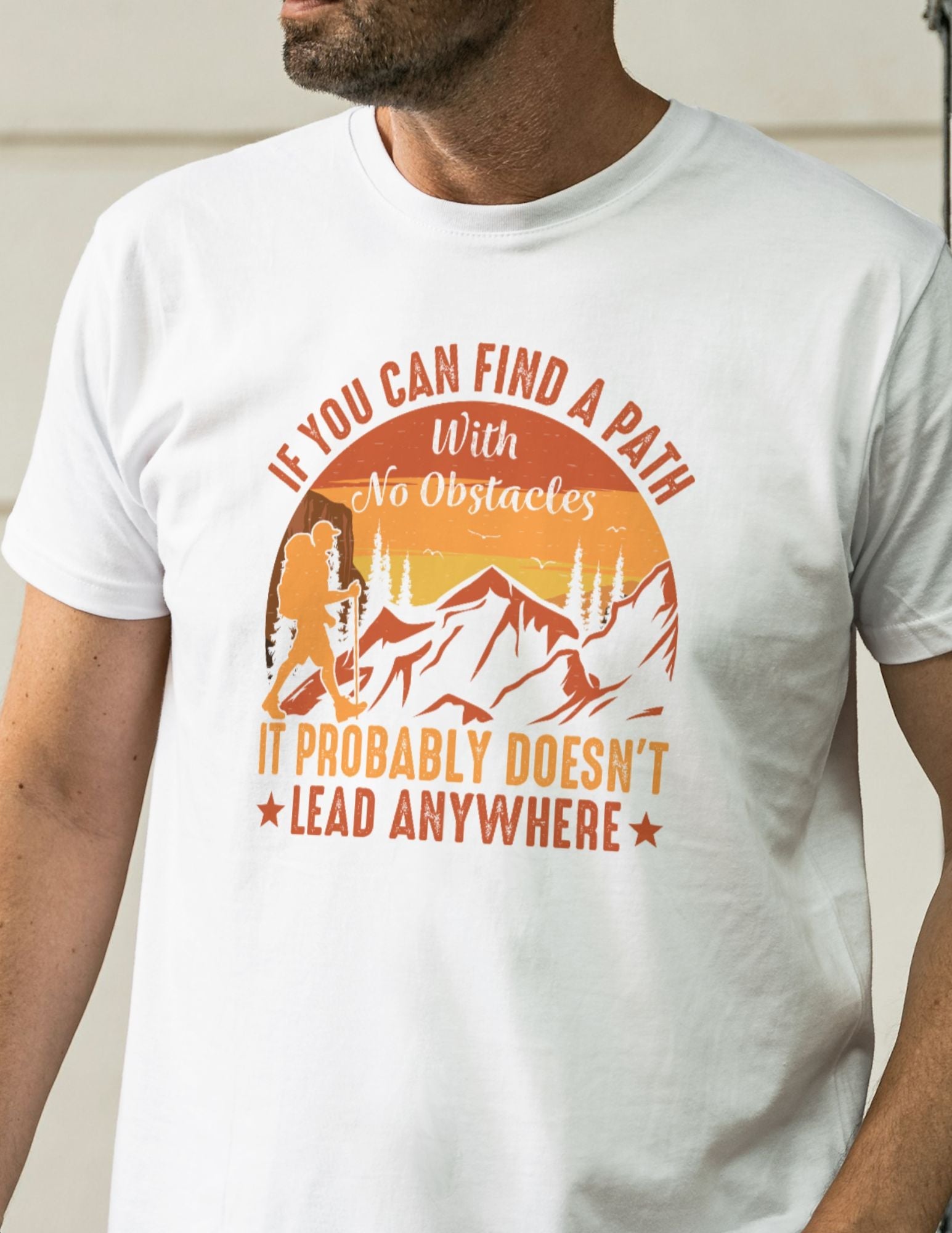 Find a Path | Hiking T-Shirt - Black - T-Shirts Online