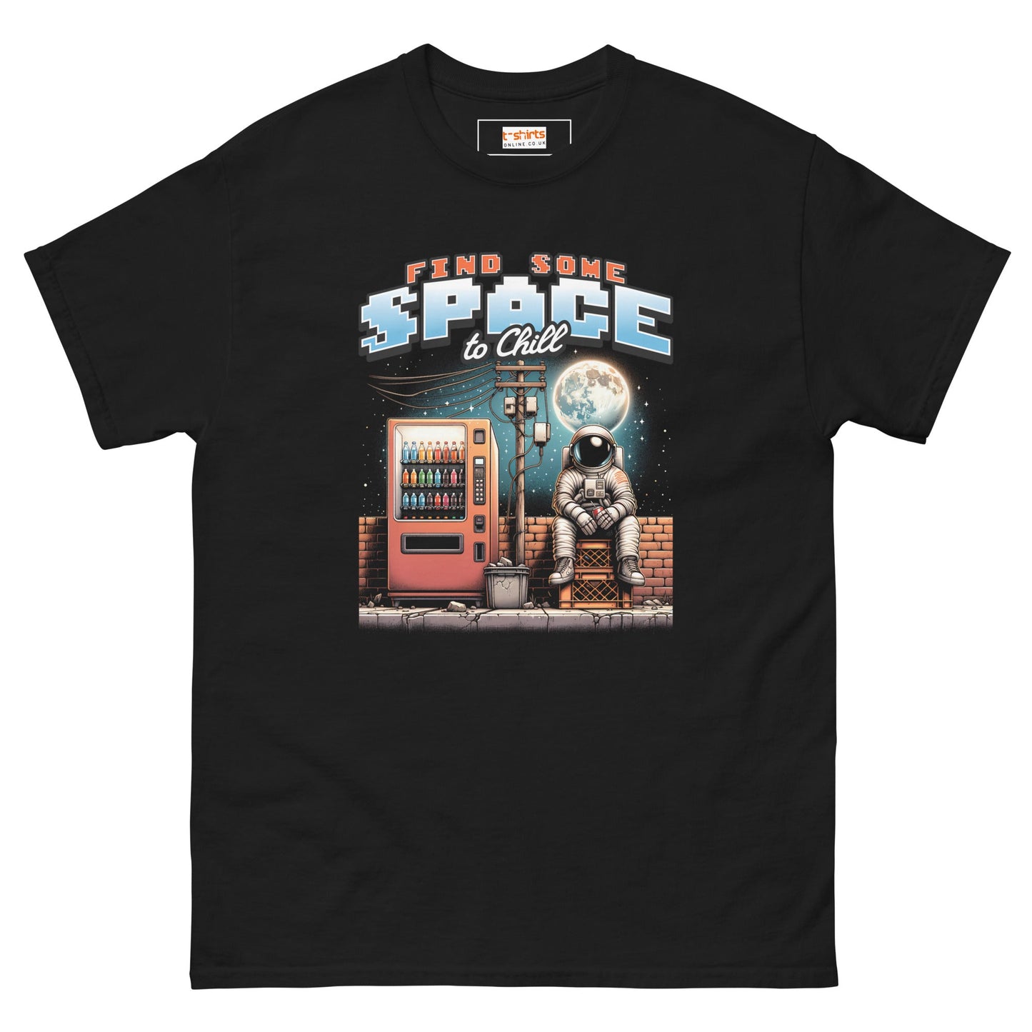 Find Some Space To Chill T-Shirt - Black - T-Shirts Online