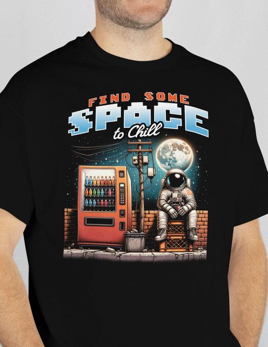 Find Some Space To Chill T-Shirt - Black - T-Shirts Online