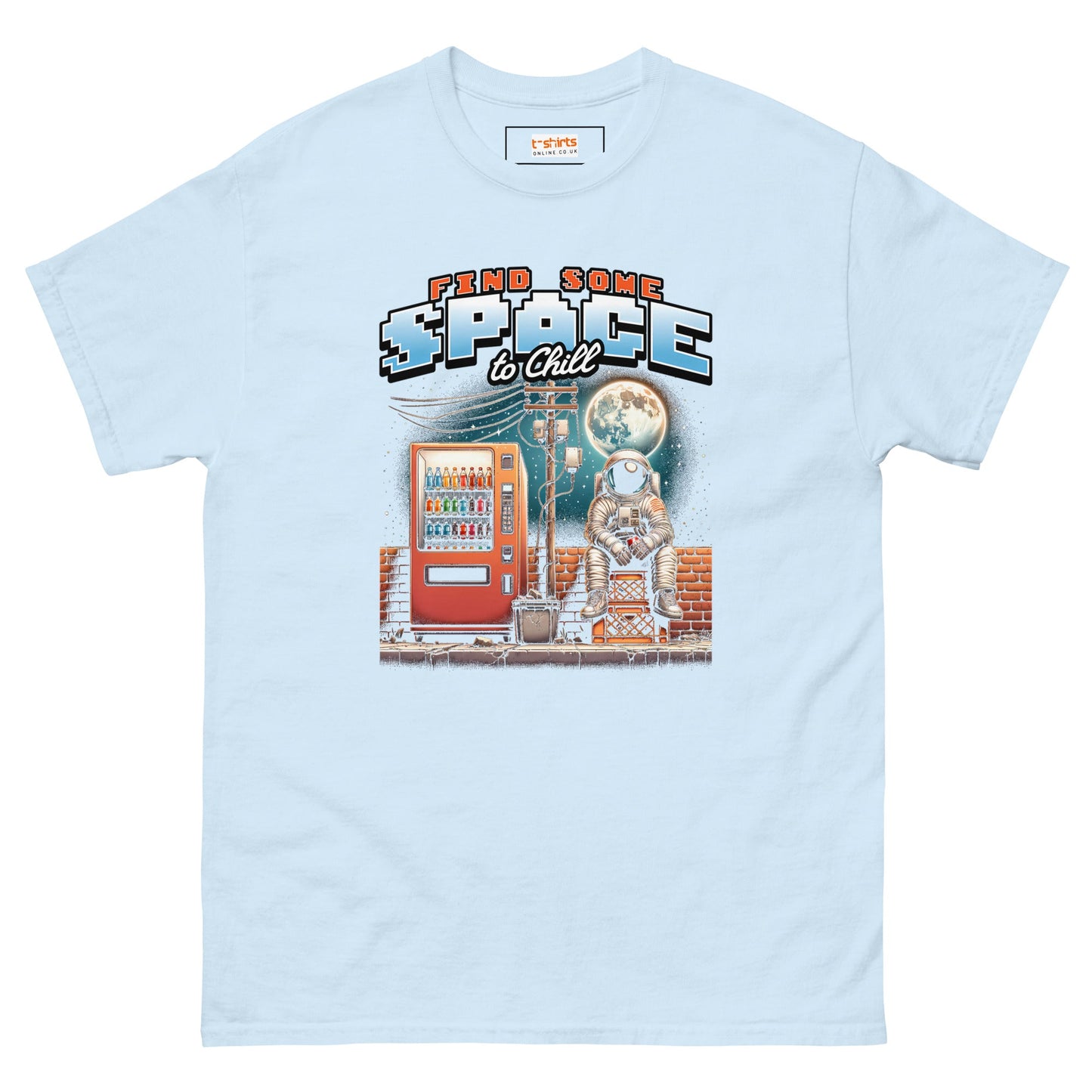 Find Some Space To Chill T-Shirt - Light Blue - T-Shirts Online