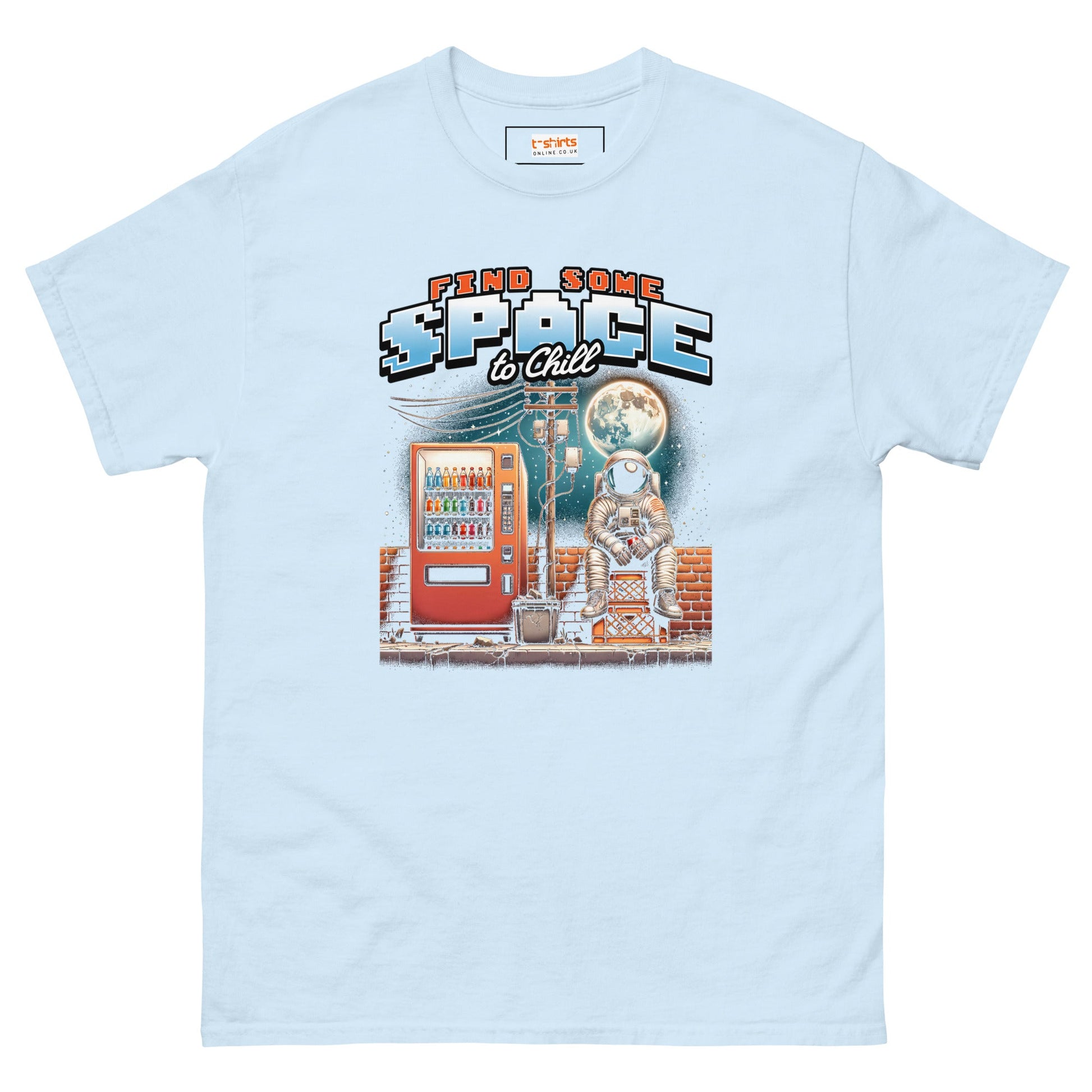 Find Some Space To Chill T-Shirt - Light Blue - T-Shirts Online