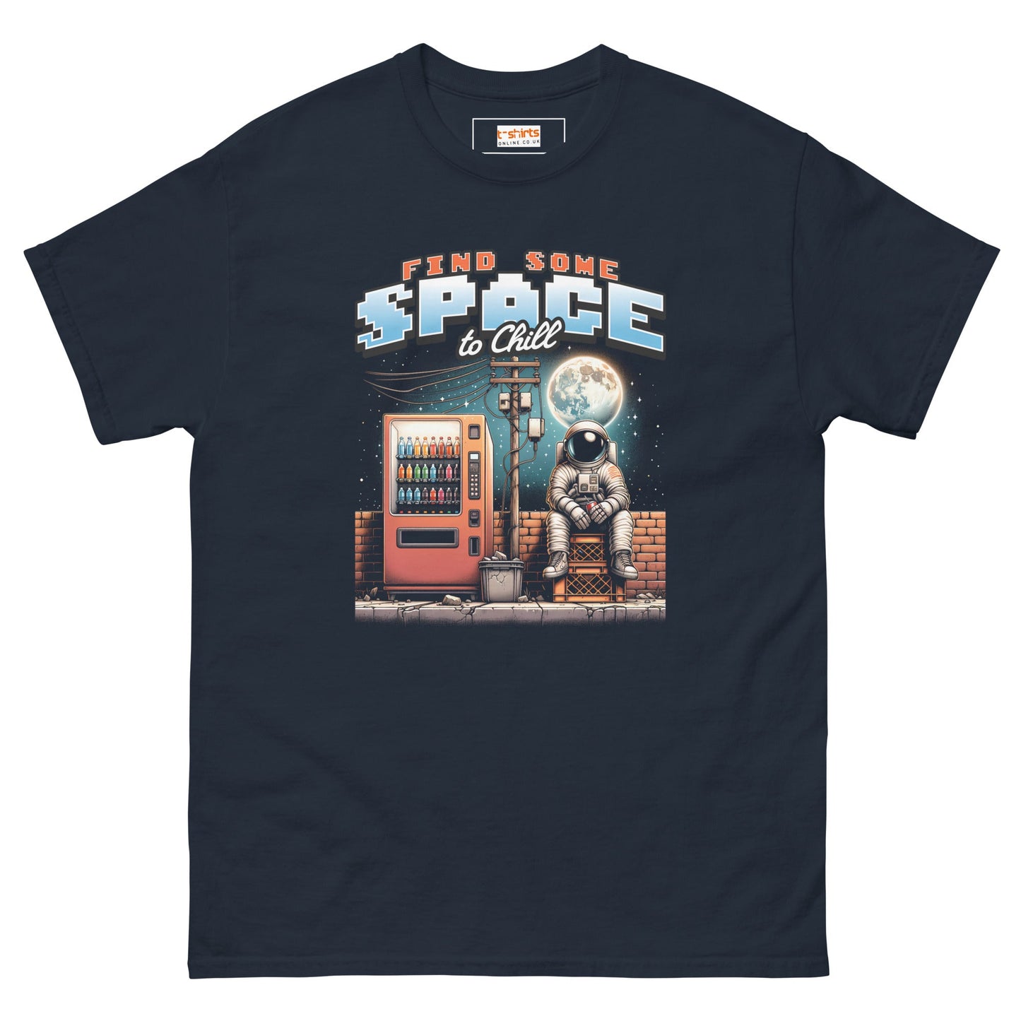Find Some Space To Chill T-Shirt - Navy - T-Shirts Online