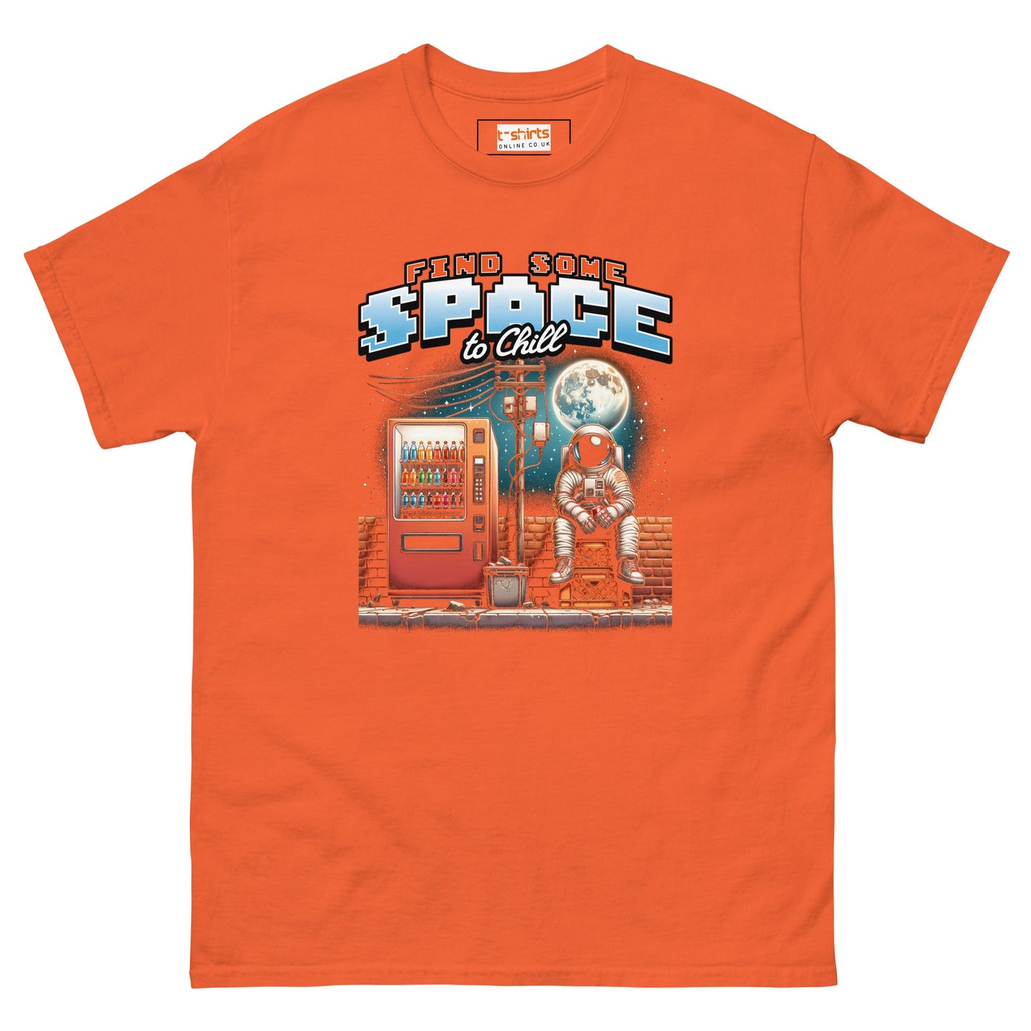 Find Some Space To Chill T-Shirt - Orange - T-Shirts Online