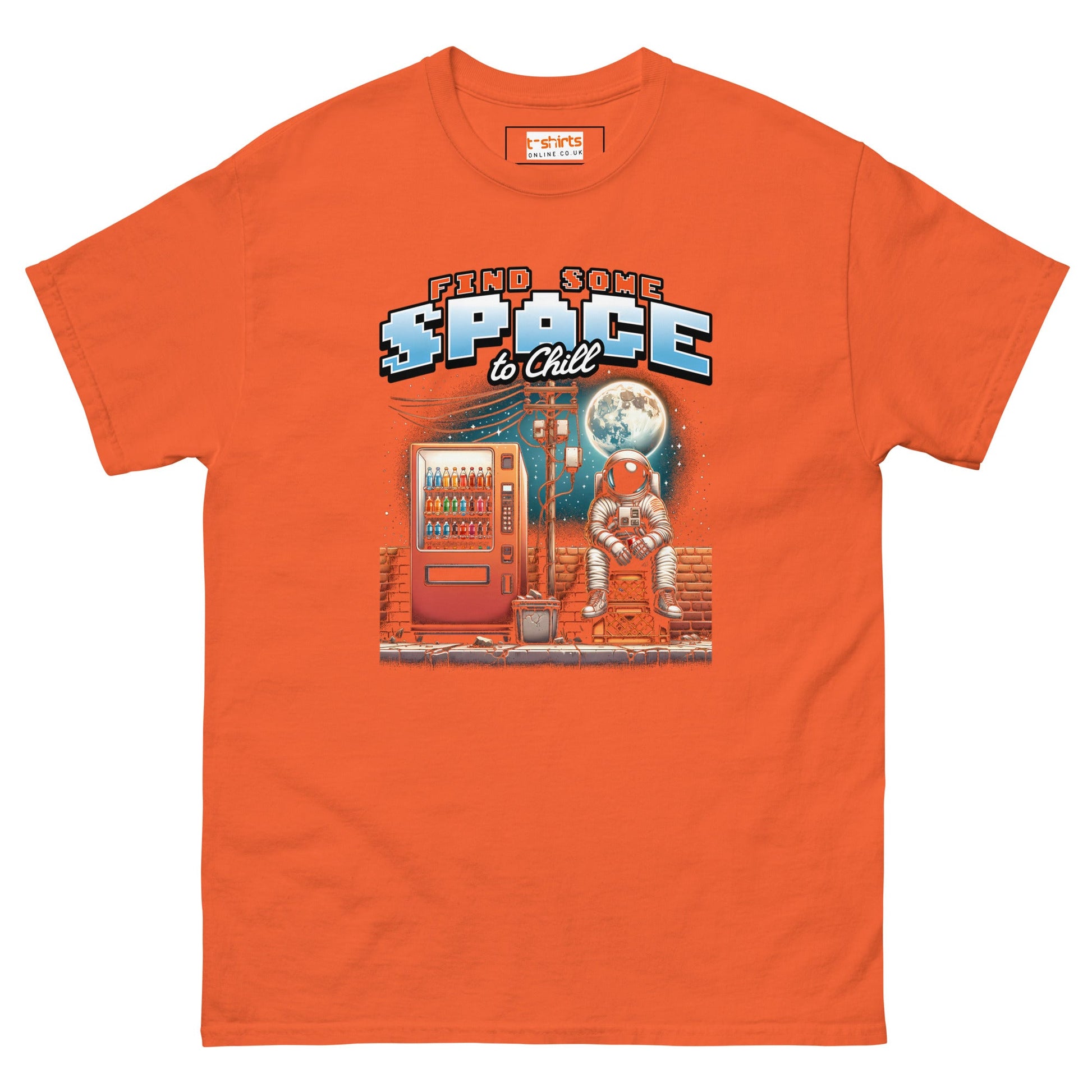 Find Some Space To Chill T-Shirt - Orange - T-Shirts Online