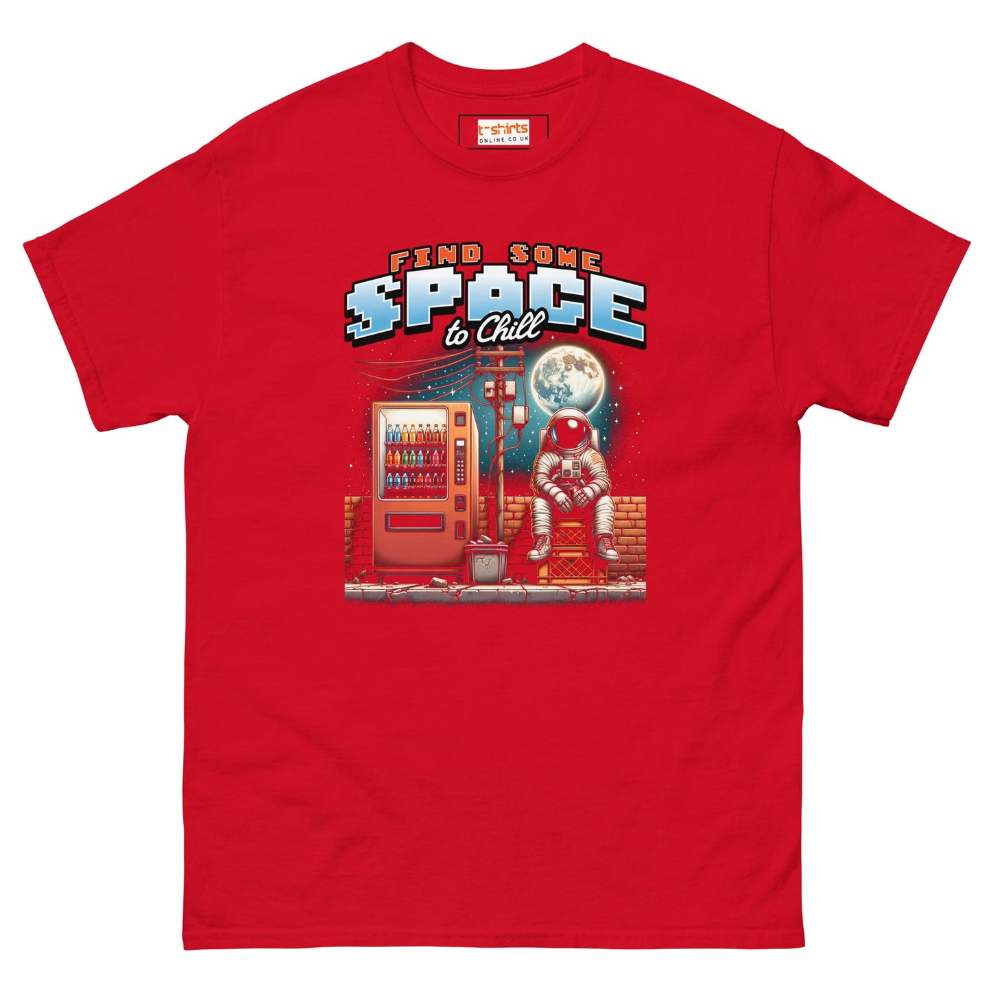 Find Some Space To Chill T-Shirt - Red - T-Shirts Online