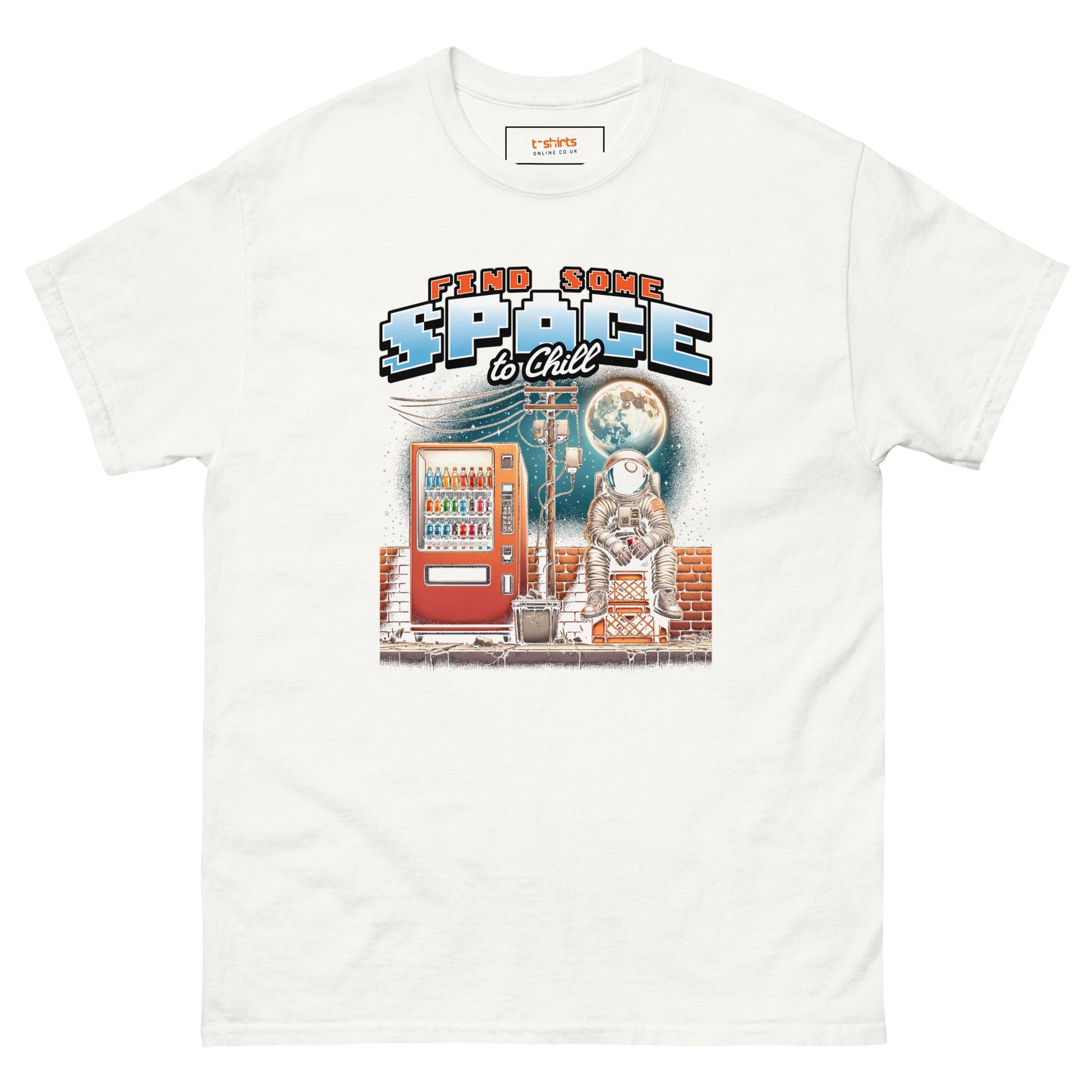 Find Some Space To Chill T-Shirt - White - T-Shirts Online