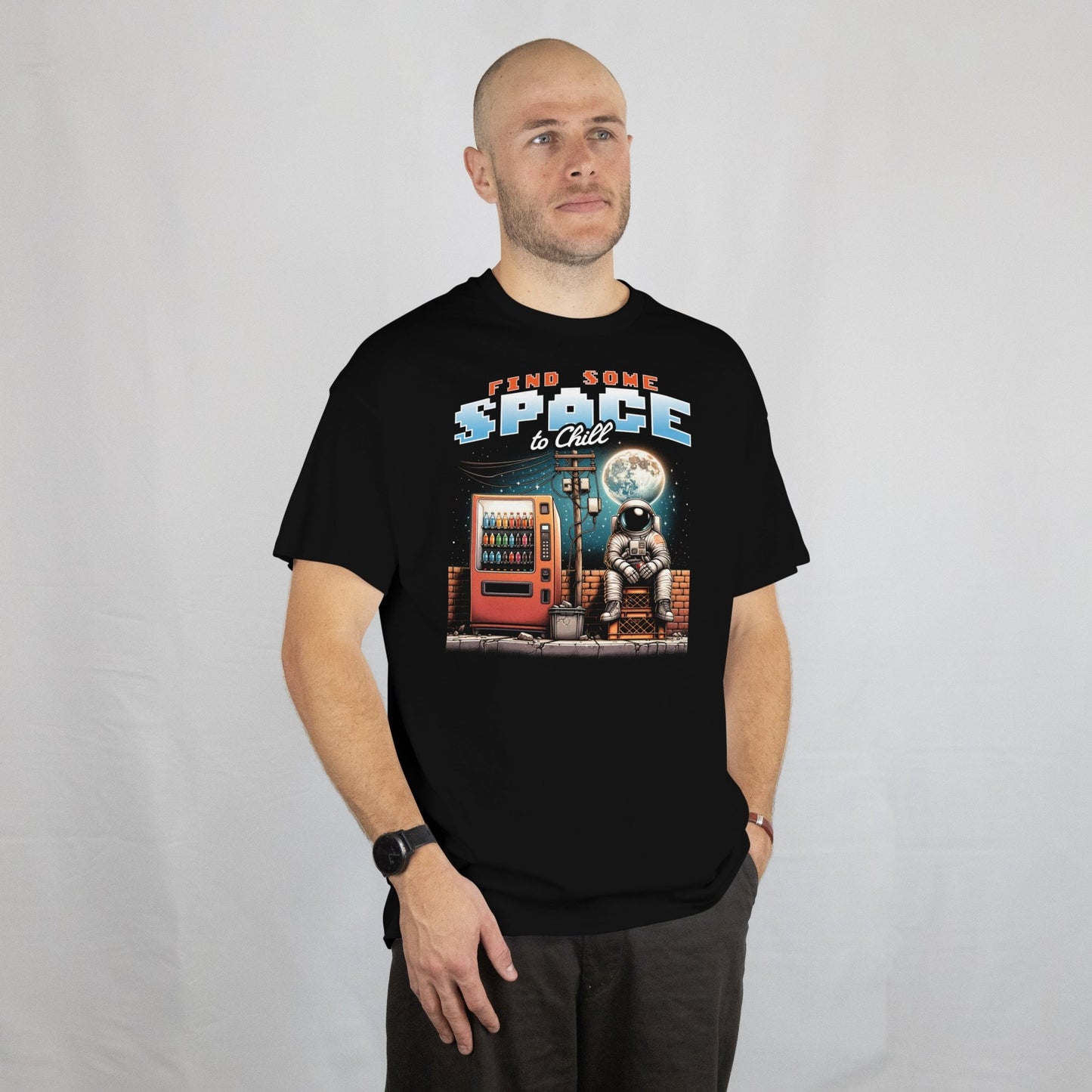 Find Some Space To Chill T-Shirt - White - T-Shirts Online