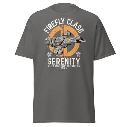 Firefly Serenity Spaceship T-Shirt - Sci - Fi Fan Apparel - Charcoal - T-Shirts Online