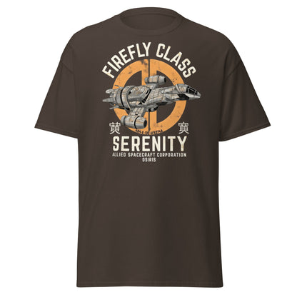 Firefly Serenity Spaceship T-Shirt - Sci - Fi Fan Apparel - Dark Chocolate - T-Shirts Online
