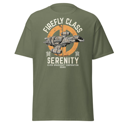 Firefly Serenity Spaceship T-Shirt - Sci - Fi Fan Apparel - Military Green - T-Shirts Online