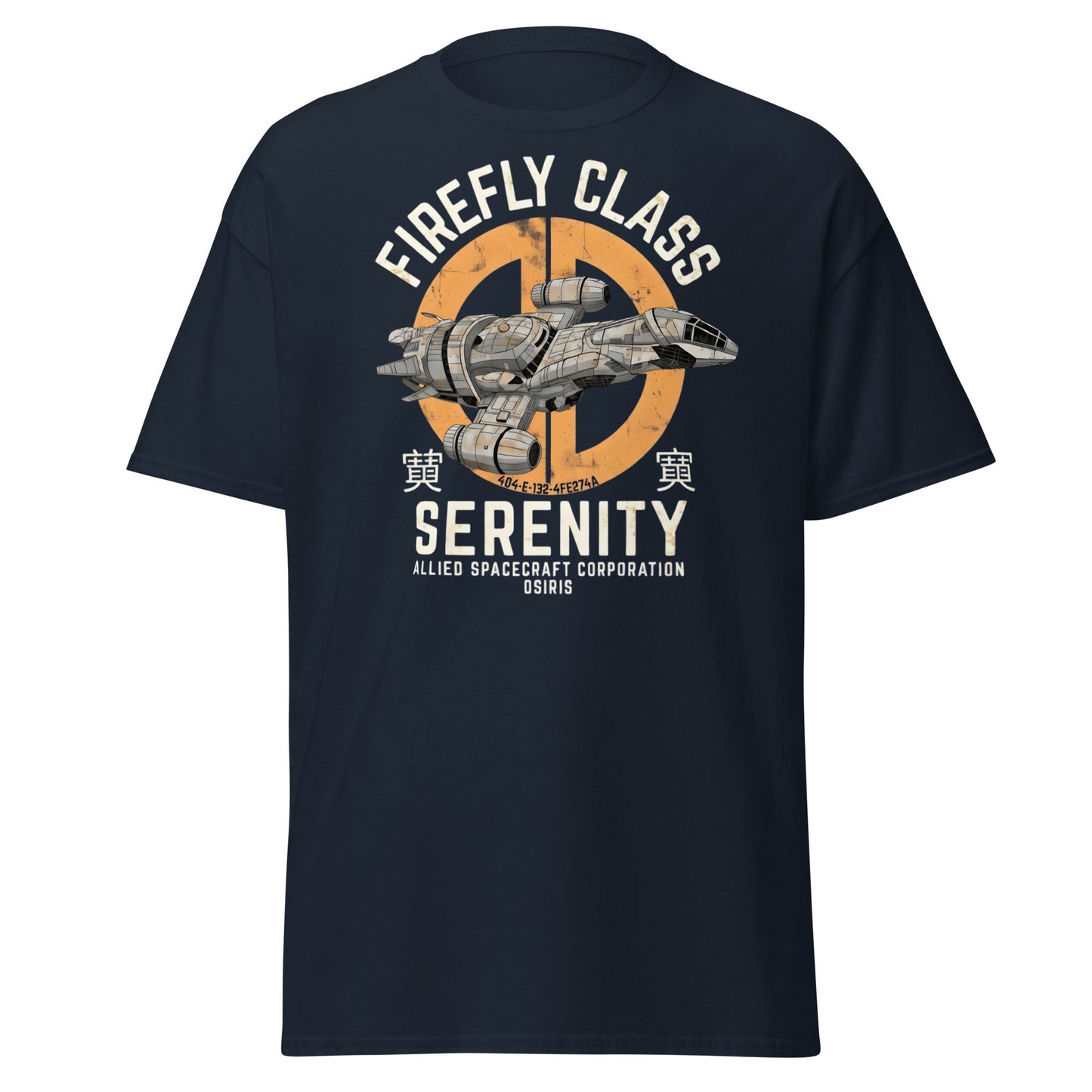 Firefly Serenity Spaceship T-Shirt - Sci - Fi Fan Apparel - Navy - T-Shirts Online